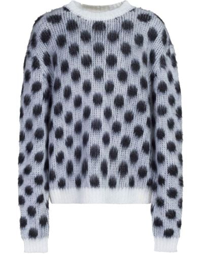 Marni Mohair Sweater With Polka Dots - Blue
