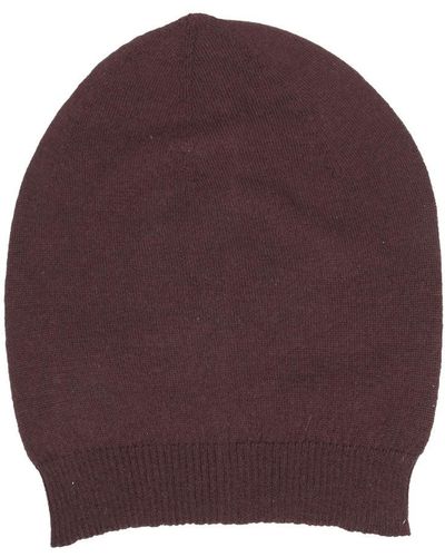Rick Owens Medium Wool Knit Hat - Red