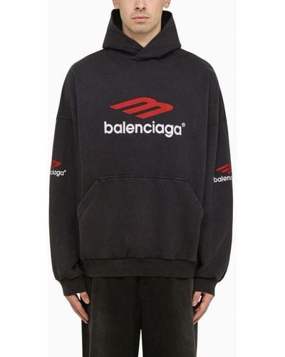 Balenciaga Icon B Sport Hoodie Black/red