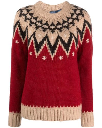 Polo Ralph Lauren Fair Isle Knitted Sweater - Red