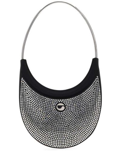 Coperni Crystal-Embellished Ring Swipe Bag - Black