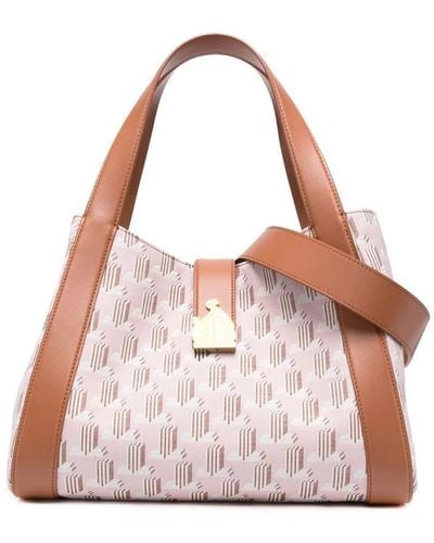 Lanvin Mother And Child Graphic-print Tote Bag - Pink