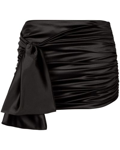 Dolce & Gabbana Silk Mini Skirt - Black