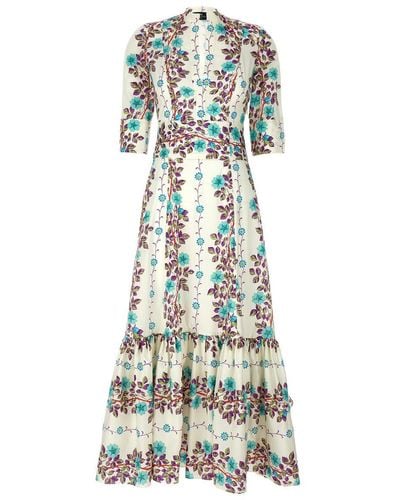 Etro Floral Print Maxi Dress Dresses - Multicolor
