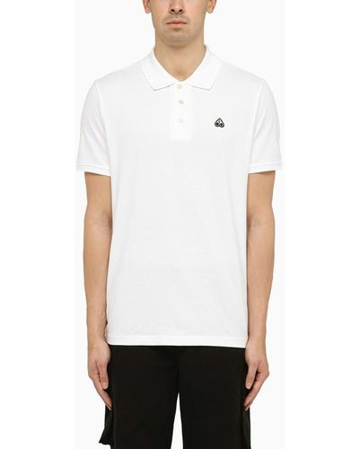 Moose Knuckles Classic Cotton Polo Shirt With Logo - White