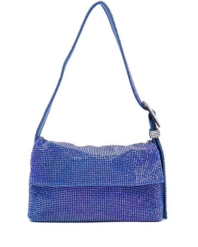 Benedetta Bruzziches Vitty La Mignon Crystal-embellished Mini Bag - Blue