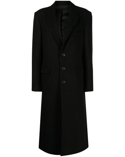 Wardrobe NYC Single Breasted Coat - Black