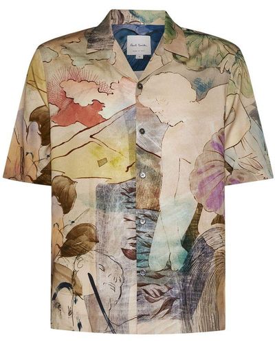 Paul Smith Multicolour Viscose Shirt - Grey