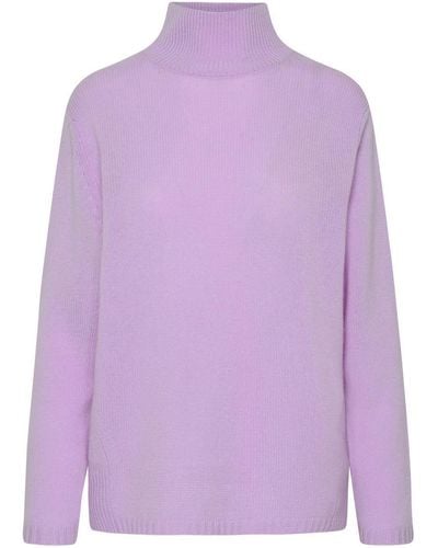 360cashmere Luella Lilac Cashmere Turtleneck Sweater - Purple