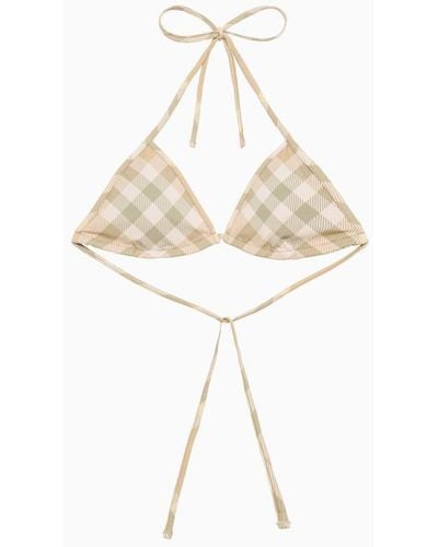 Burberry Check Pattern Bikini Bra - Natural
