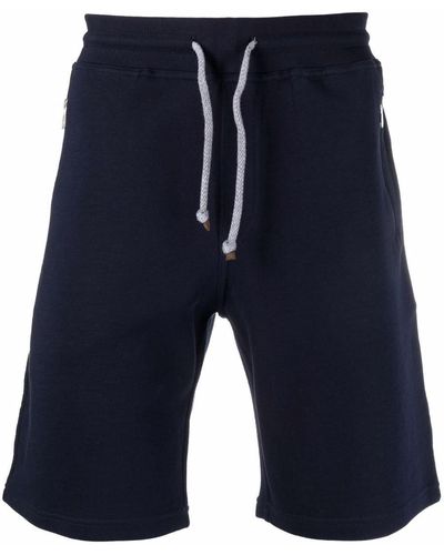 Brunello Cucinelli Cotton Shorts - Blue