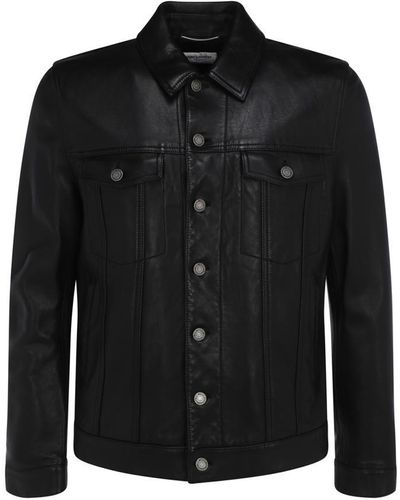 Saint Laurent Leather Jacket - Black