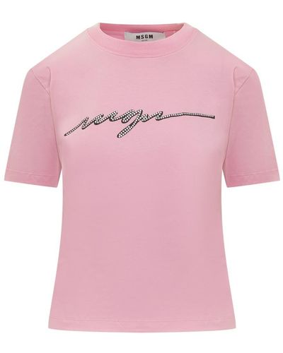 MSGM Massimo Giorgetti T-shirt - Pink