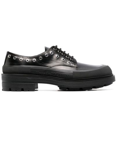 Alexander McQueen Tread Slick Leather Brogues - Black