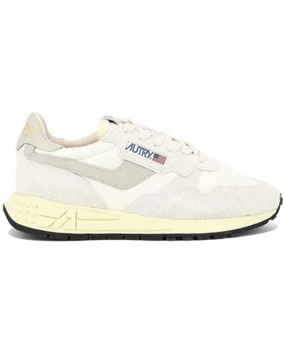 Autry Reelwind Low Nylon And Suede Sneakers - White
