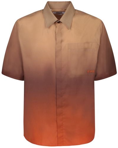 MSGM Shirts - Brown