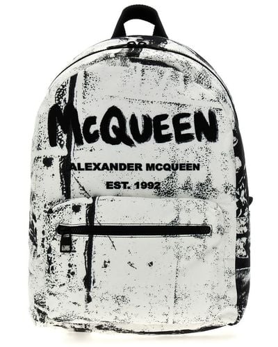 Alexander McQueen Metropolitan Backpacks - Gray