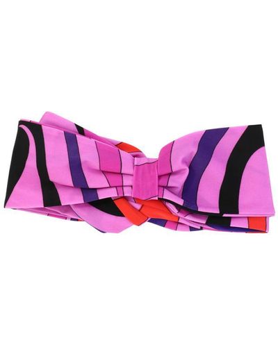 Emilio Pucci Marmo-Print Headband - Pink