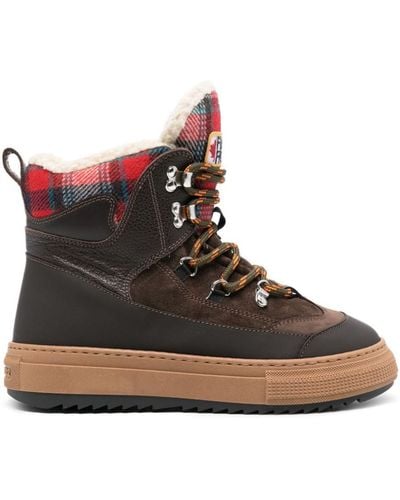 DSquared² Lace-Up High Top Boots - Brown