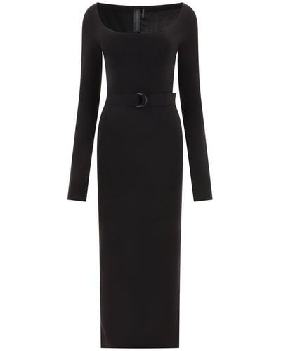 Norma Kamali Dress With Side Slit - Black