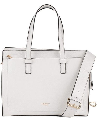 Avenue 67 Lucie Bag Two Handles And Shoulder Strap - White