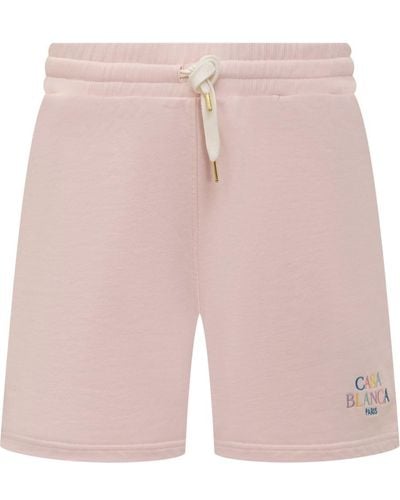 Casablanca Short Pants With Logo - Pink