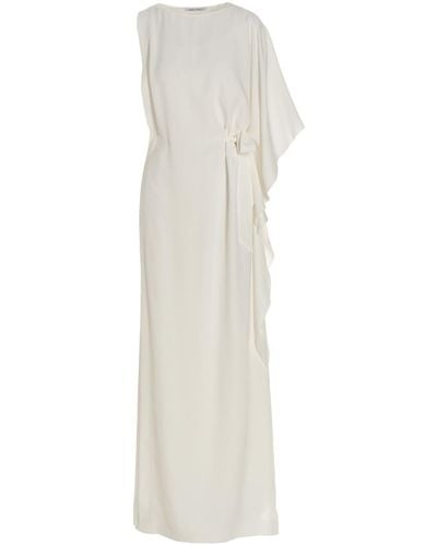Alberta Ferretti Draped Dress - White