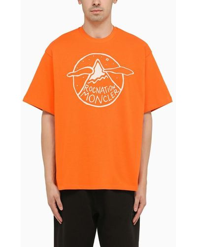 Moncler Genius Moncler X Roc Nation By Jay-z T-shirt With Logo - Orange