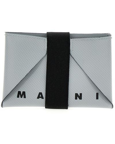 Marni Two-color Logo Wallet Wallets, Card Holders - Gray