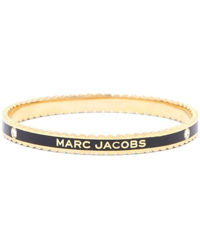 Marc Jacobs Women The Medallion Scalloped Bangle Black - Multicolor