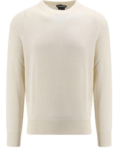 Tom Ford Wool And Silk Sweater - White