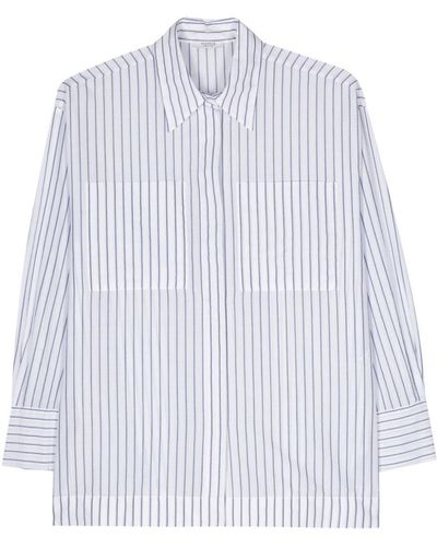 Peserico Pinstriped Cotton Shirt - White