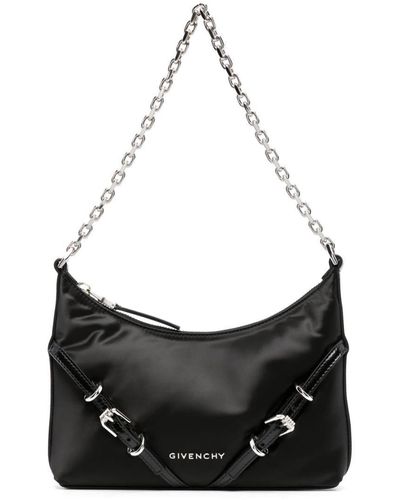 Givenchy "voyou" Logo-print Shoulder Bag - Black