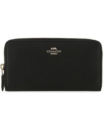 COACH Accordion Zip Wallet - Black