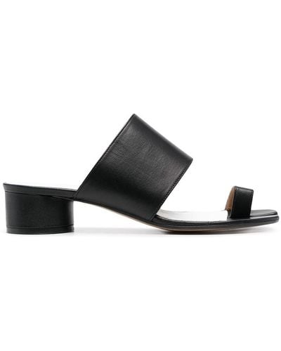 Maison Margiela Leather Tabi Sandals - Black