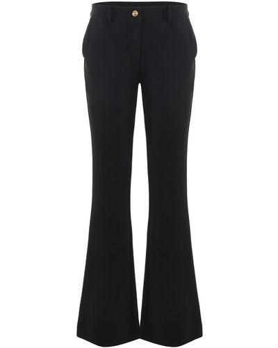 Versace Couture Trousers In Stretch Cady - Black