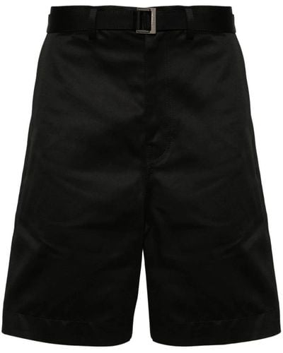 Sacai Cotton Chino Shorts Clothing - Black