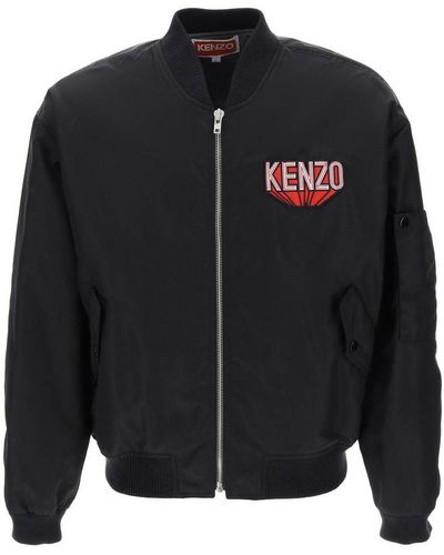 KENZO 3 D Varsity Bomber Jacket - Black