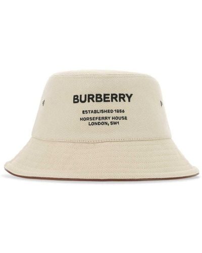 Burberry Horseferry Print Bucket Hat - White