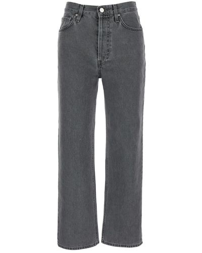 Totême Straight High Waist Jeans - Grey