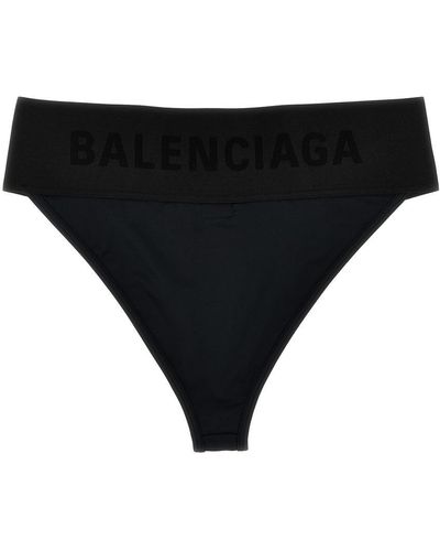 Balenciaga Logo Elastic Briefs - Black
