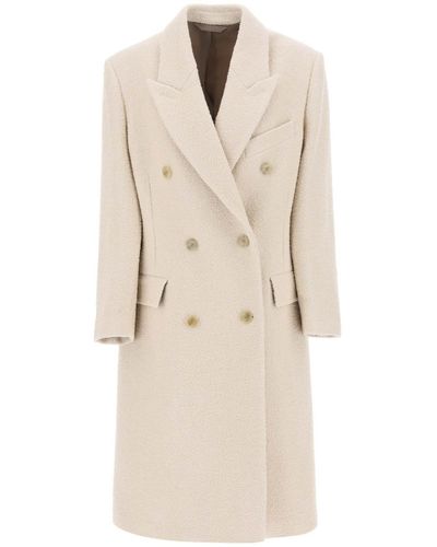 Acne Studios Double-breasted Wool Coat - Natural