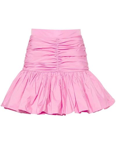 Patou Recycled Faille Flounce Miniskirt - Pink