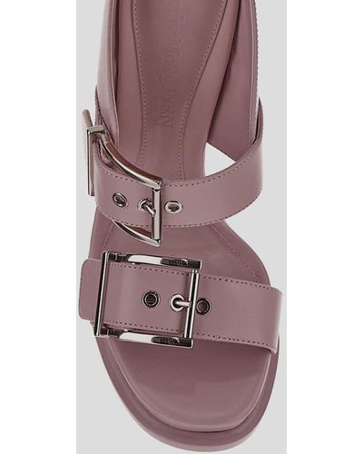 Alexander McQueen Platform Buckle Sandal - Pink