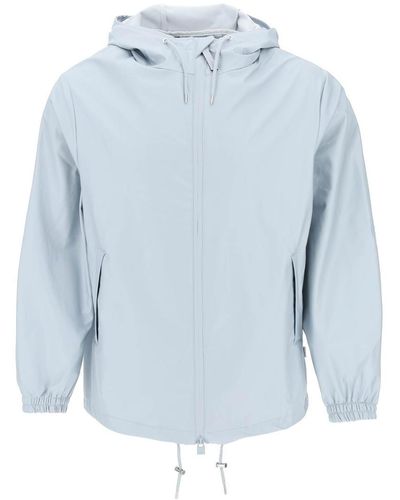 Rains Storm Breaker Hooded Jacket With - Blue