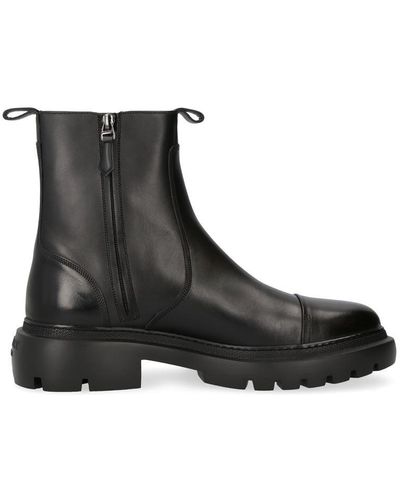 Bally Vaughen Leather Ankle Boots - Black