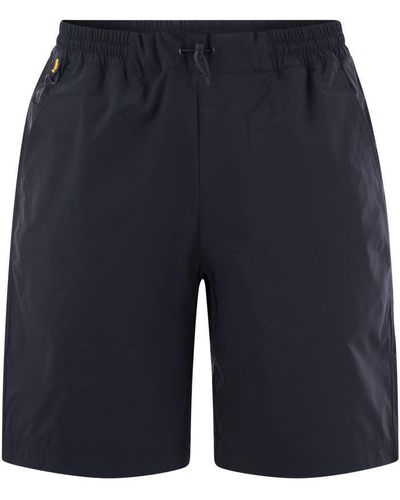 K-Way Remisen - Shorts In Technical Fabric - Blue