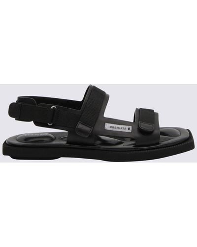 Premiata Leather Strap Sandals - Black