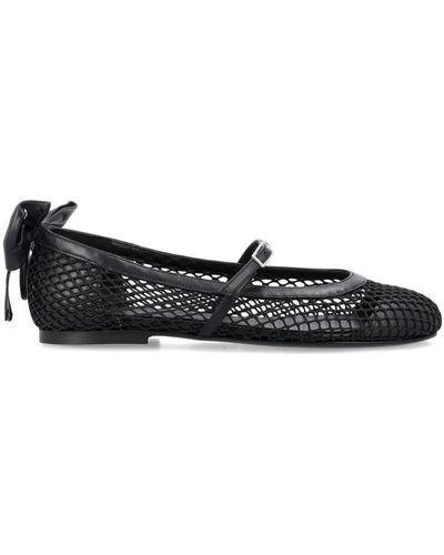 Gia Borghini Grete Mesh Flat Shoes - Black