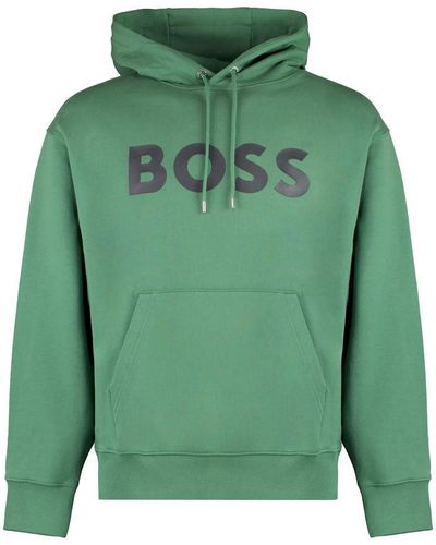 BOSS Cotton Hoodie - Green